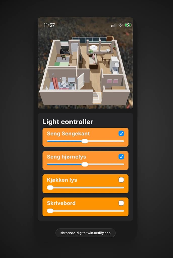 Digital Twin Home project screenshot 1 - Digital-twin app on mobile
