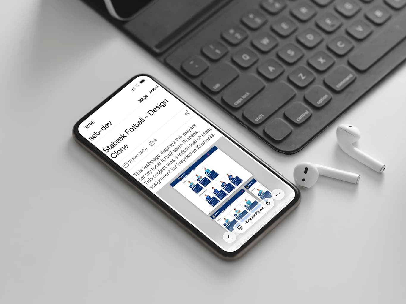 Other Projects project screenshot 4 - Blog on mobile