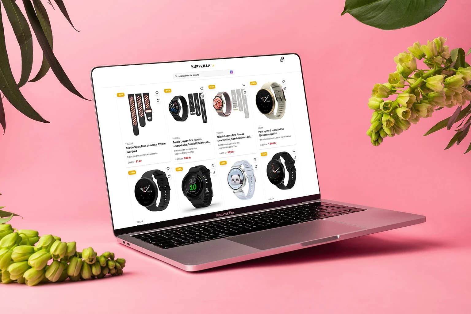 Kuppzilla project screenshot 1 - Kuppzilla Mockup Desktop